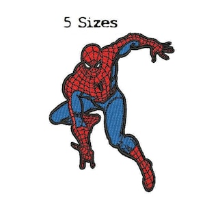 Spiderman 5Sizes Digitized filled Machine Embroidery Design Digital Download