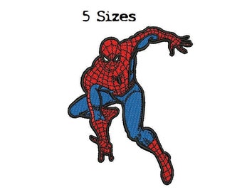 Spiderman 5Sizes Digitized filled Machine Embroidery Design Digital Download