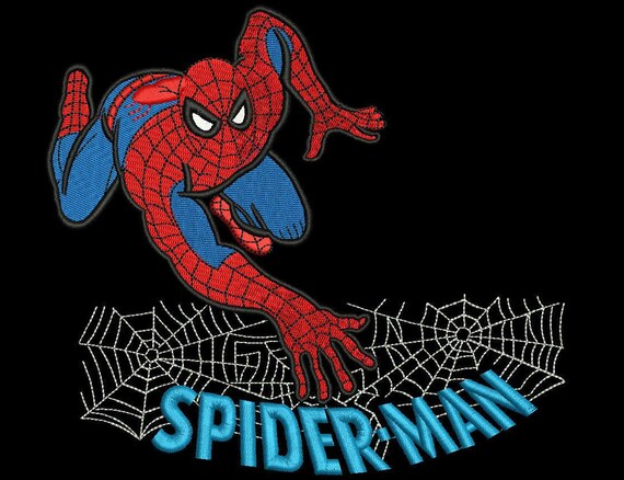 Spider Man Spiderman 5sizes Digitized Filled Machine Etsy