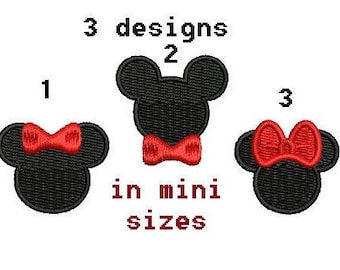 3 Digitized filled Machine Embroidery Designs Digital Download