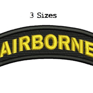 Airborne Tab 3sizes Digitized filled Machine Embroidery Design Digital Download