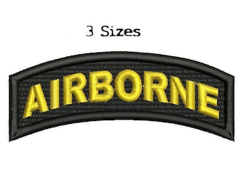 Airborne Tab 3sizes Digitized filled Machine Embroidery Design Digital Download