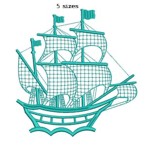Ship 5sizes Digitized Machine Embroidery Design Téléchargement numérique