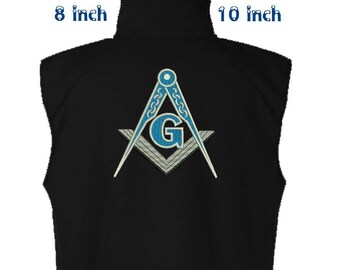 Masonic Compass Jacketback sizes Digitized filled Machine Embroidery Design Digital Download