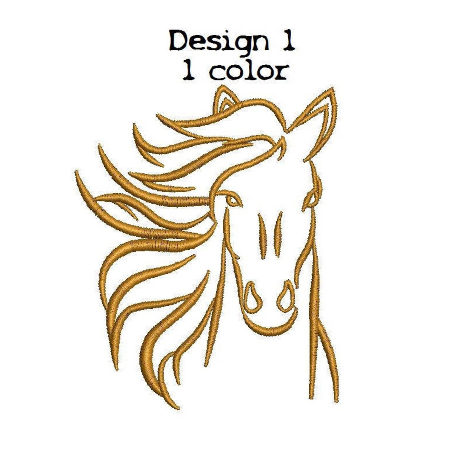 3 Horse Head Designs Digitized Machine Embroidery Designs Etsy