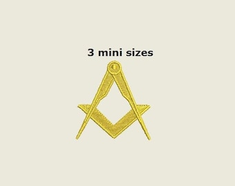 Masonic Compass & Square Embroidery Design (3 Sizes) (Digital Download)