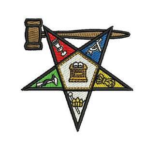 2 Designs: OES Past Matron Digitized Filled Machine Embroidery Design ...