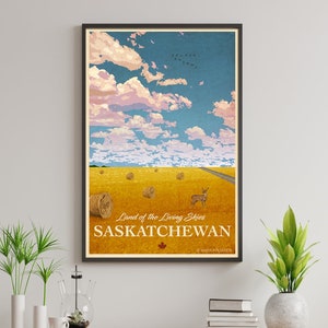 Póster de viaje a Saskatchewan