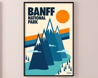 Retro Banff Travel Poster | Canadian Travel Poster