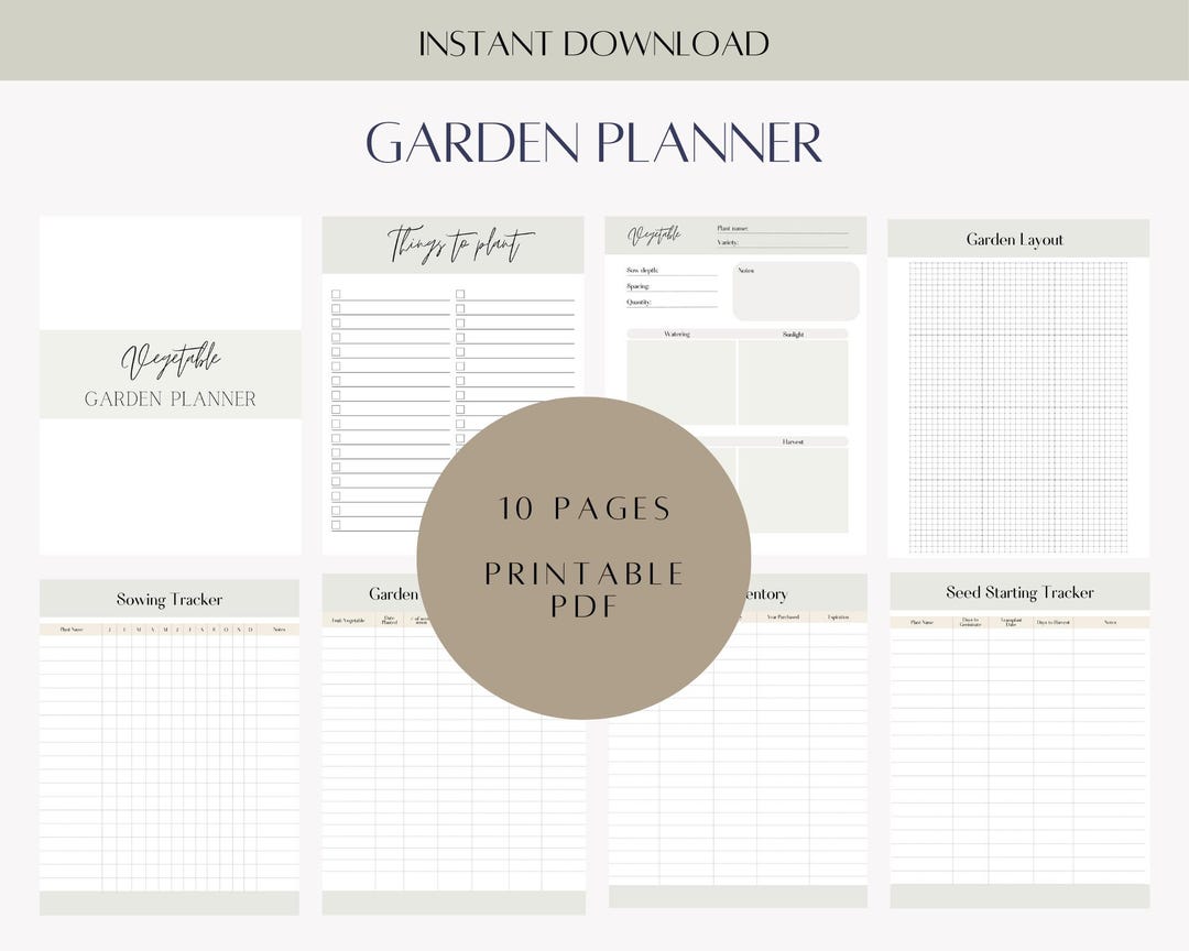 2025 Garden Planner Printable | Vegetable Layout Planner | Seed Tracker ...
