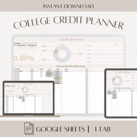 Printable Credit Tracker, College Class Tracker, University Student ...