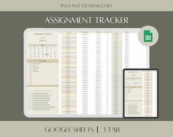 Google Sheets Aufgabentracker: Schulplaner (Digitaler Download)