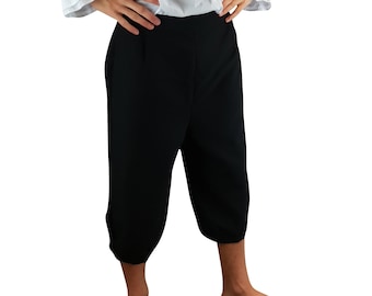 Pirate Breeches 3/4 Length Trousers - LARP Caribbean Fancy Dress