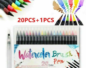 Watercolour Brush Set 20 Pens 1 Water Brush Art Markers