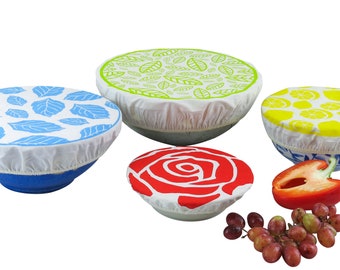 Set of 4 Eco Friendly Bowl Covers Plastic Free Food Storage Solution