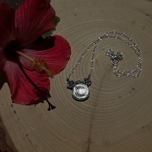 Coin Pearl and Flower Minnie Mouse handmade sterling silver necklace image 9