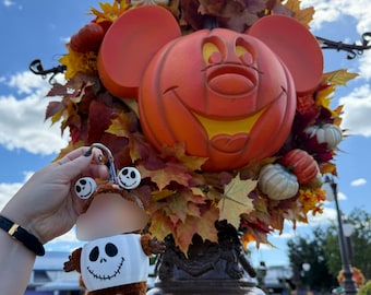Skellington Pumpkin Accessories and Outfit for Keychain Doll