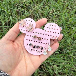 Travel Sized Acrylic Mouse Earring | Earring Holder | Earring Display