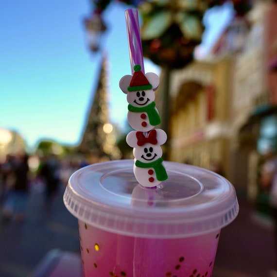 Disney Mickey Holiday Stanley Cup Straw Toppers Set of 4