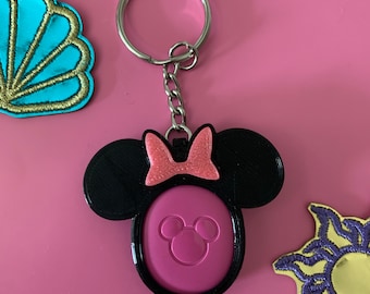 FLEXIBLE MagicBand Puck Keychain Holder Ear Style