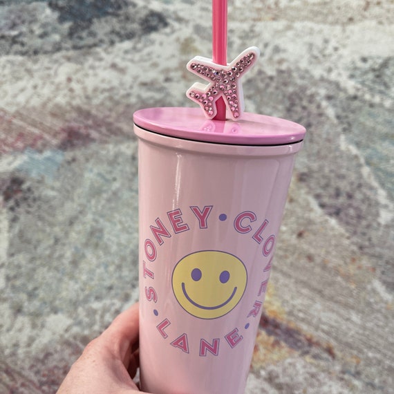 Pink Smiley Straw Charms Pink Smiley Straw Charms