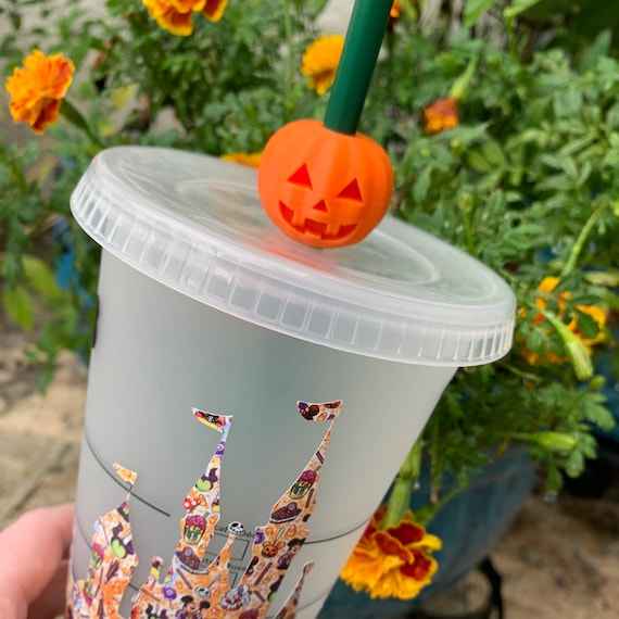 halloween straw covers custom horror pumpkin