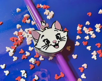 Marie Cat Straw Charm Straw Accessories Straw Topper -  in 2023