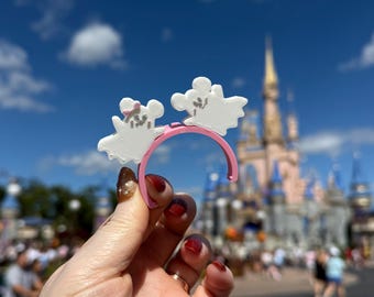 Pastel Mouse Ghost Ears for Keychain Doll