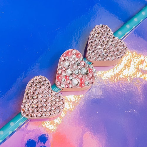 Bling Heart Straw Topper Straw Buddy Straw Charm Straw - Etsy