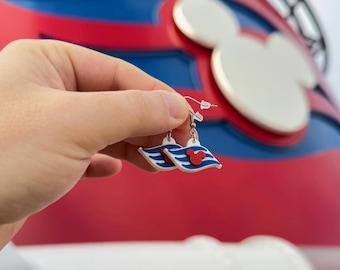 Mouse Cruise Earrings, Cruise Nautical Flag, DCL Fish Extender Gift, Vacation Jewelry