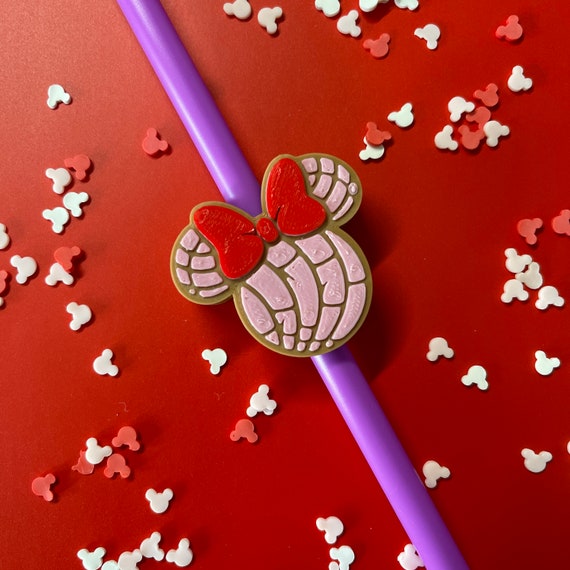 Valentine Mouse Bow Concha Straw Topper | Straw Buddy | Straw Charm | Straw  Decoration