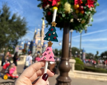 Straw Topper Christmas Tree  | Straw Buddy | Straw Charm | Straw Decoration