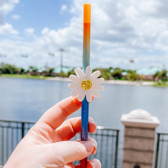 Bling Daisy Flower Straw Topper | Straw Buddy | Straw Charm | Straw  Decoration