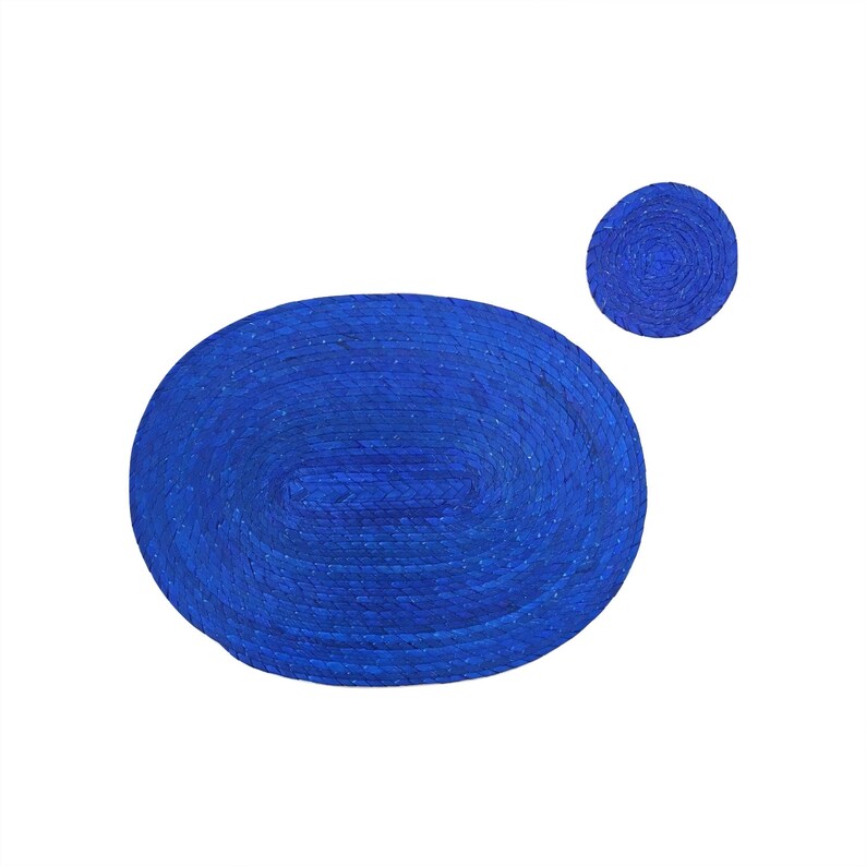 Royal Blue Placemats and Coasters Set of 4 EcoFriendly Etsy
