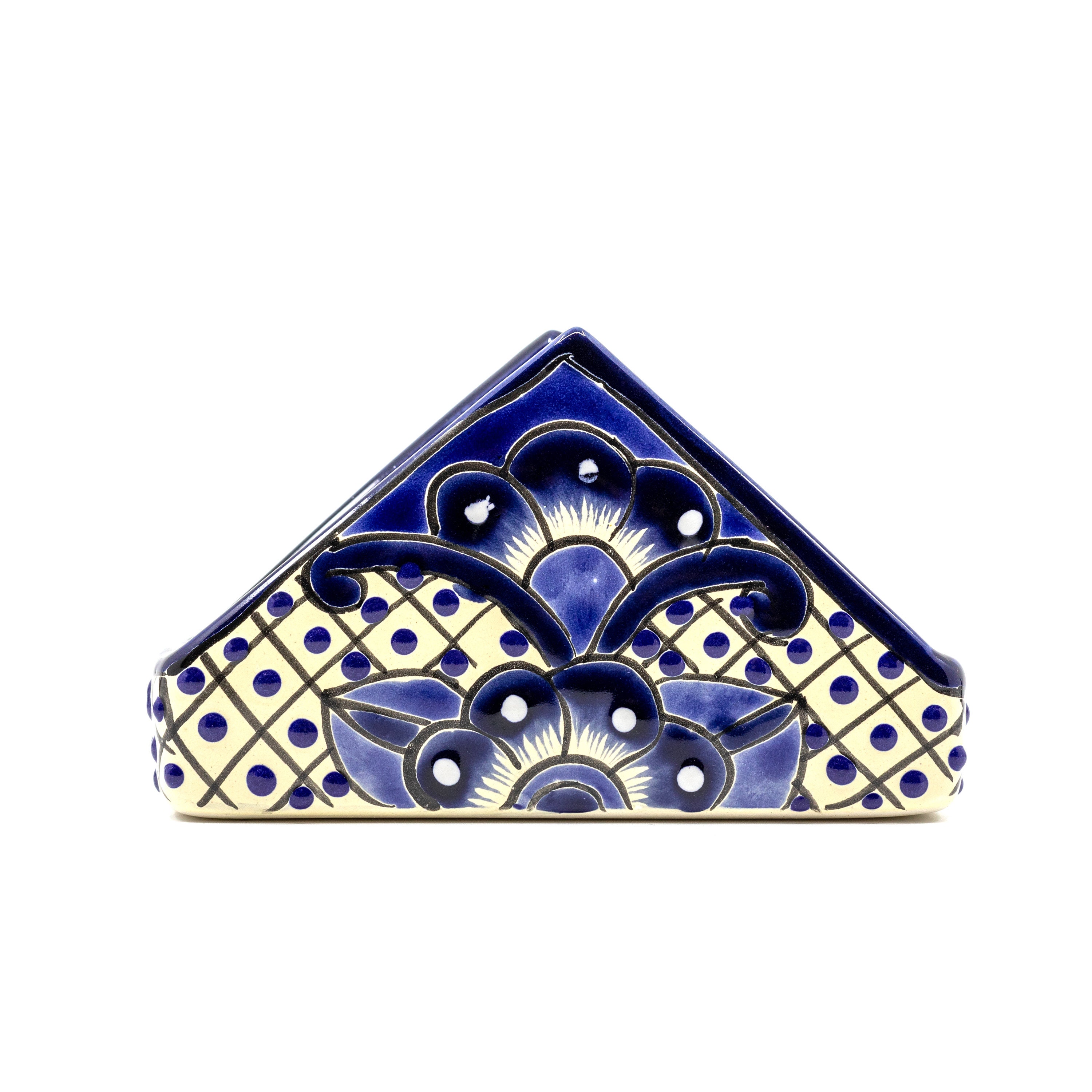 Ceramic Napkin Holder Hand Painted Authentic Mexican Etsy UK