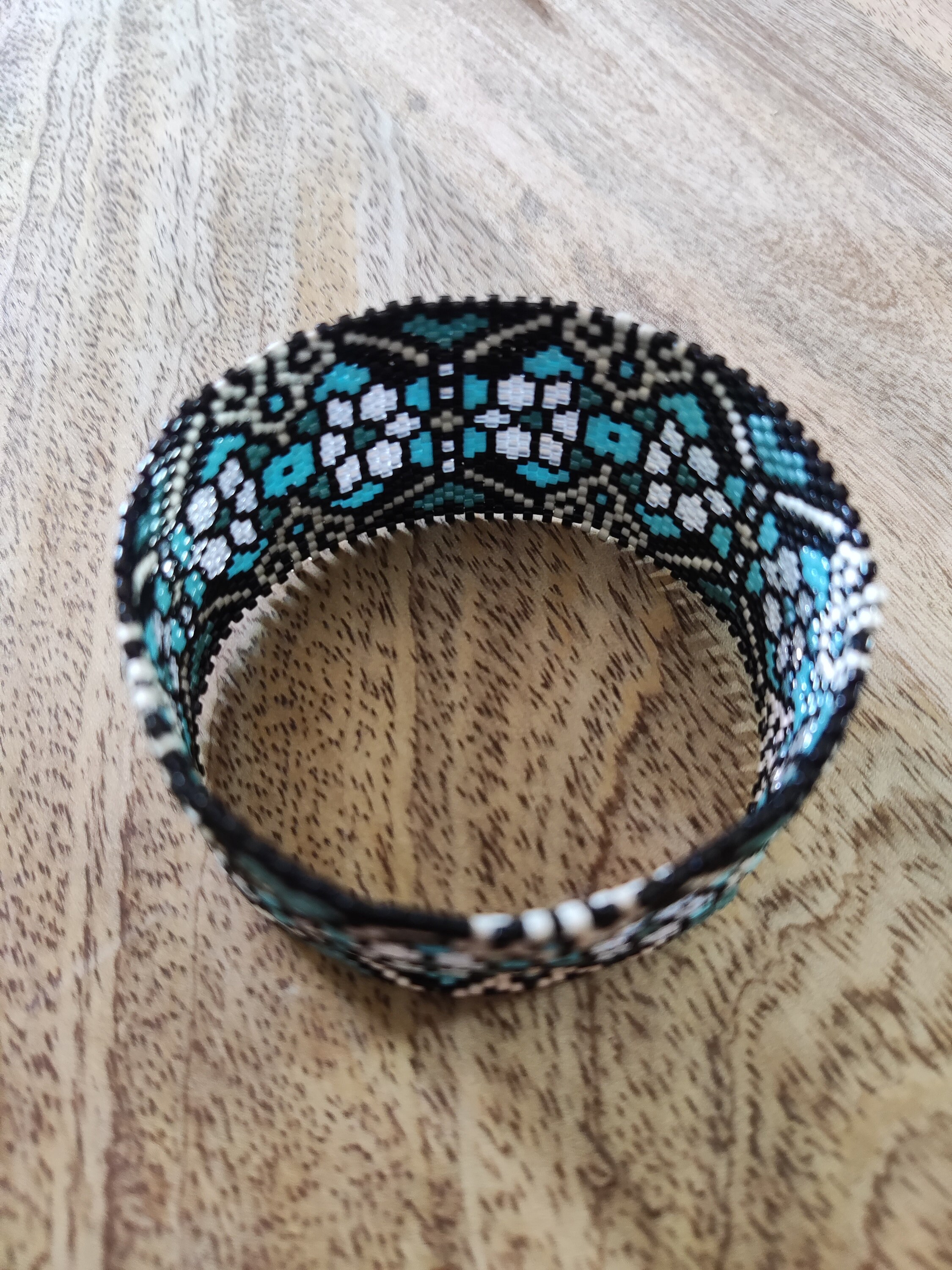 Black Silver Bangle Bracelet - Etsy