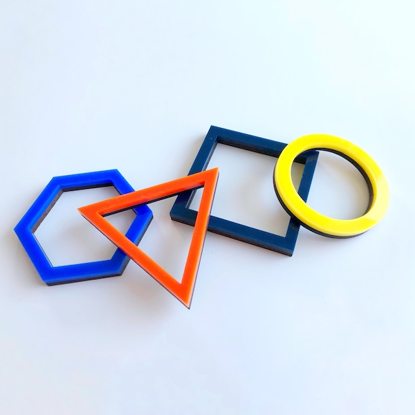 Mid-Century Modern Napkin Ring Set x4