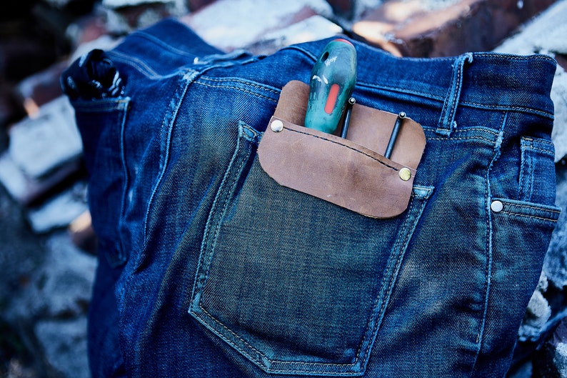 Leather Pocket Protector Etsy