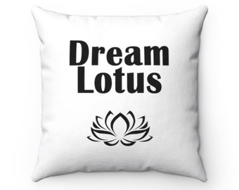 Dream Lotus Decorative Pillow - Modern Chic Logo (14x14)