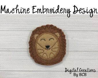 Hedgehog feltie embroidery design, digital machine embroidery file, in the hoop embroidery