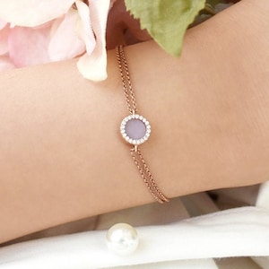 Natürliches Lavendel Jade Armband