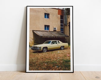 Vintage Car - Berat, Albania, August 2023. Photographic Print.