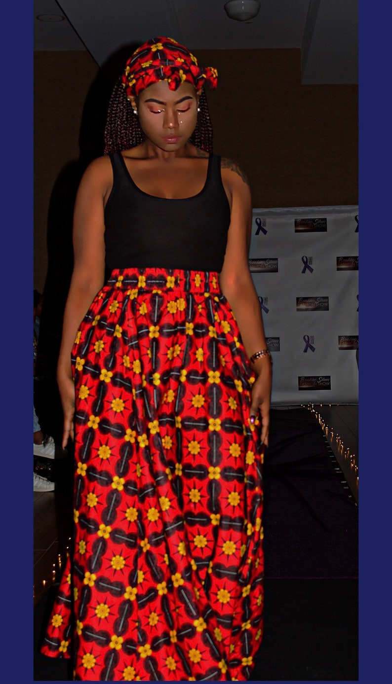 Circles Ankara Two Piece Skirt Set African Skirt Set