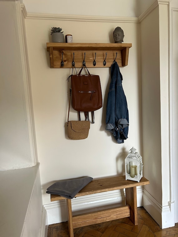 Slimline Handmade Wooden Hallway Seating Bench Entryway Furniture Robust Narrow Shoe Bench Etsy UK