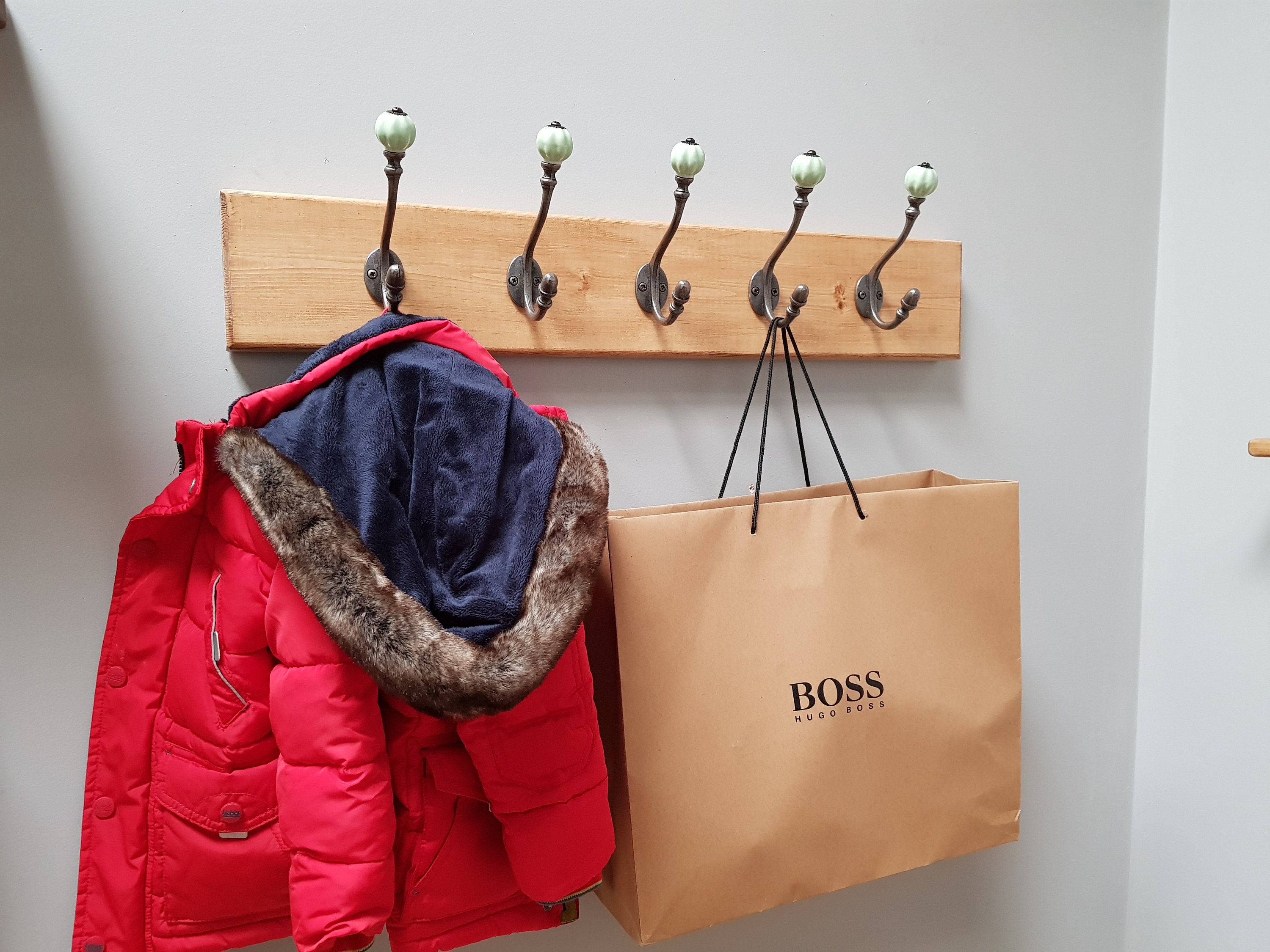 Kitchen Coat Rack / Country Coat Hanger / Coat Hooks - Etsy UK