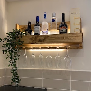Wine Rack 75cm, rustic wood, birthday gift, housewarming, anniversary, wedding present
