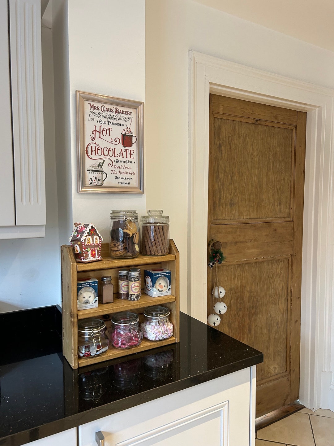 Handmade Wooden Hot Chocolate Rack, Coffee Station, Countertop Bar ...