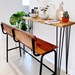 Breakfast Bar, Kitchen Dining Area Table, Scaffold Boards, Rustic Kitchen Furniture, Handmade Reclaimed Bar With Hairpin Legs 