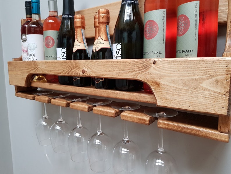 Floating Home Bar Drinks Shelf Gin Rack Cocktail Display Etsy