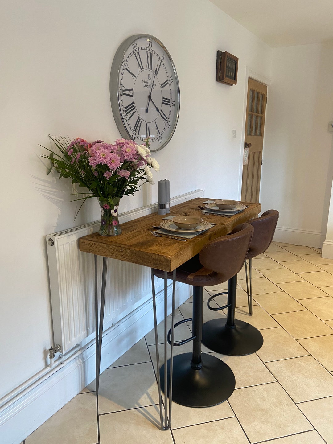 Breakfast Bar, Kitchen Dining Area Table, Rustic Kitchen Furniture ...